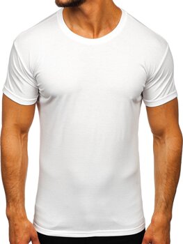 Біла чоловіча футболка без принту Bolf 2005
