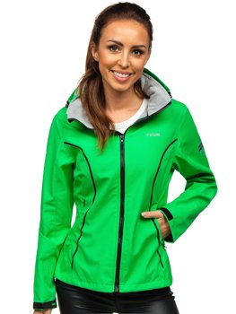 Зелена жіноча демісезонна куртка софтшелл Bolf S010