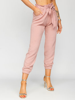 Рожеві жіночі штани-джоггери Bolf W5076