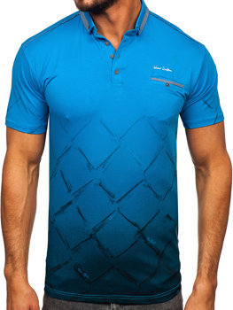 Синя чоловіча футболка-поло Bolf 192650