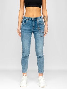 Сині жіночі джинси mom fit Bolf WL2105