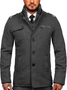 Сіре чоловіче пальто Bolf 8856