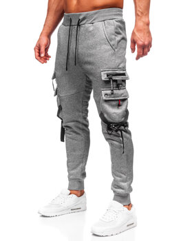 Сірі чоловічі камуфляжні штани джоггери-карго Bolf HSS015