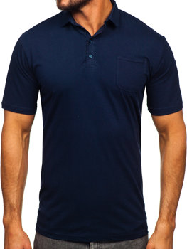 Темно-синя бавовняна чоловіча футболка-поло Bolf 143006