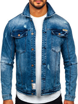 Темно-синя чоловіча джинсова куртка Bolf MJ529BS