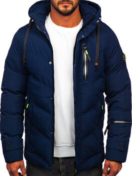 Темно-синя чоловіча зимова куртка Bolf 5M3137
