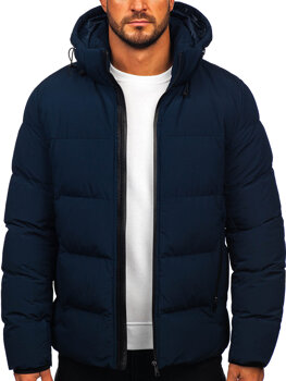 Темно-синя чоловіча зимова куртка Bolf 9978