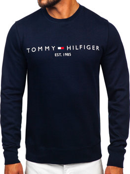 Темно-синя чоловіча толстовка з капюшоном з принтом Tommy Hilfiger MW0MW11596