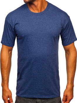 Темно-синя чоловіча футболка без принту Bolf B10