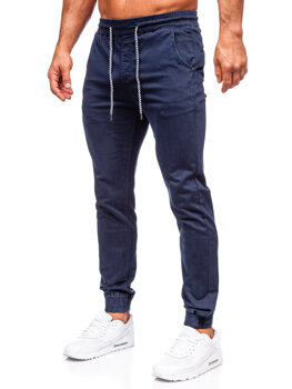 Темно-сині тканинні штани чоловічі джоггери Bolf KA6792
