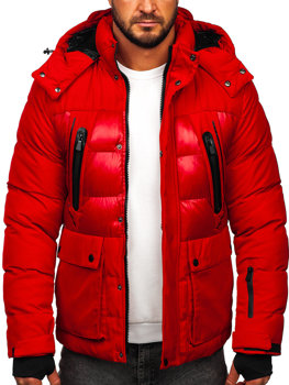 Червона стьобана куртка чоловіча зимова Bolf 99527