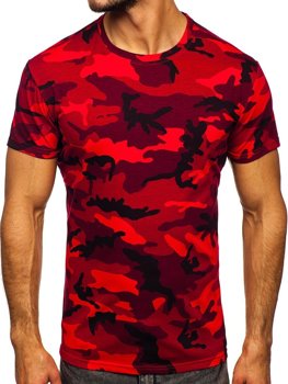 Червона чоловіча камуфляжна футболка Bolf S807