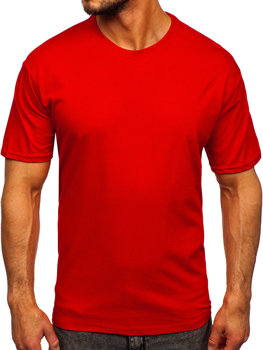 Червона чоловіча футболка без принта Bolf 192397