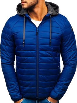 Чоловіча демісезонна спортивна куртка темно-синя Bolf AB033