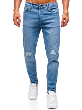Чоловічі темно-сині джинсові штани slim fit Bolf 6462