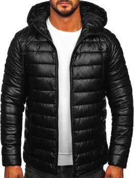 Чорна стьобана чоловіча зимова куртка Bolf 11Z8088