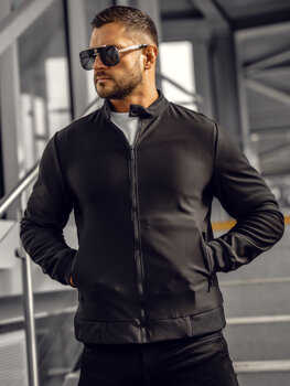 Чорна чоловіча демісезонна куртка BOLF EC955