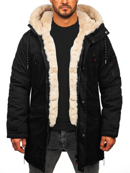 Чорна чоловіча зимова куртка парка Bolf 5M3123
