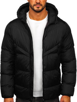 Чорна чоловіча зимова куртка Bolf CS1006