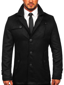Чорне зимове пальто чоловіче Bolf 3127