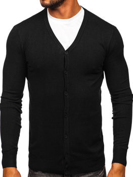 Чорний чоловічий светр кардиган Bolf MM6006