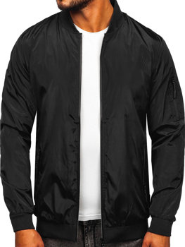 Чорно-сіра чоловіча демісезонна куртка Bolf W3908