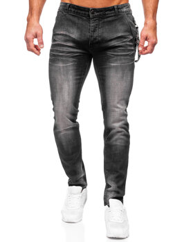 Чорні чоловічі джинси slim fit Bolf MP0091N