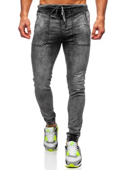 Чорні чоловічі джинсові джоггери Bolf KA1860