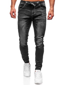 Чорні чоловічі джинсові штани джоггери Bolf 30051S0