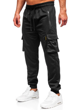 Чорні чоловічі спортивні штани джогери-карго Bolf JX6363