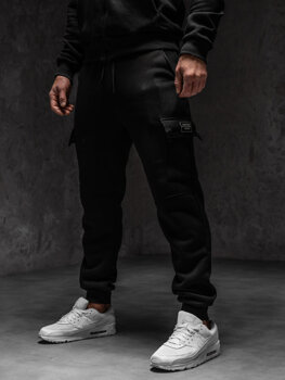 Чорні чоловічі спортивні штани карго Bolf JX325B