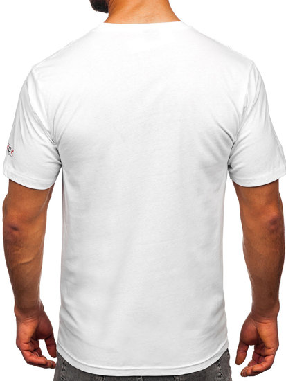 Біла бавовняна чоловіча футболка Bolf 14739