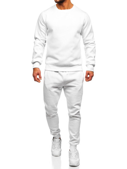Білий чоловічий спортивний костюм Bolf D001