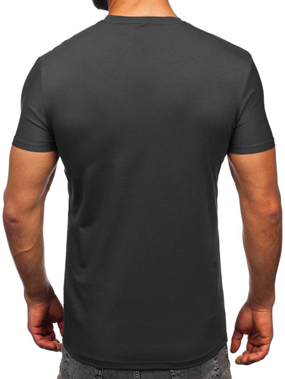 Графітова чоловіча футболка без принту Bolf MT3001 