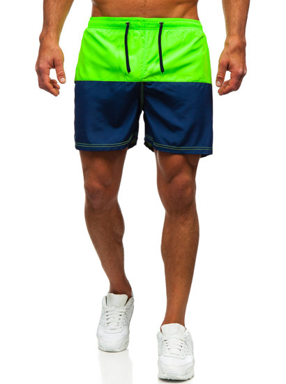 Зелено-темно-сині чоловічі пляжні шорти Bolf HM064