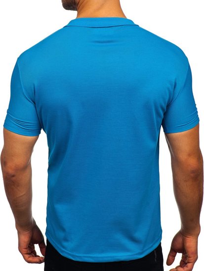 Синя чоловіча футболка поло Bolf GD02