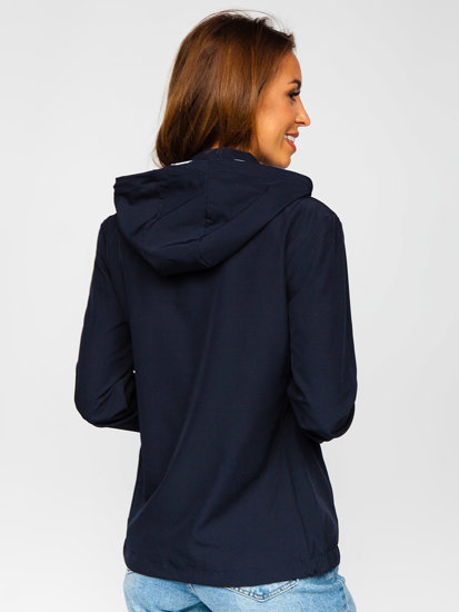 Темно-синя спортивна жіноча демісезонна куртка Bolf HM095