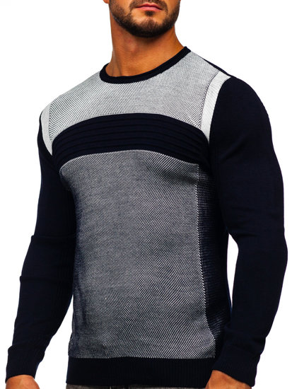 Темно-синій чоловічий светр Bolf 1020