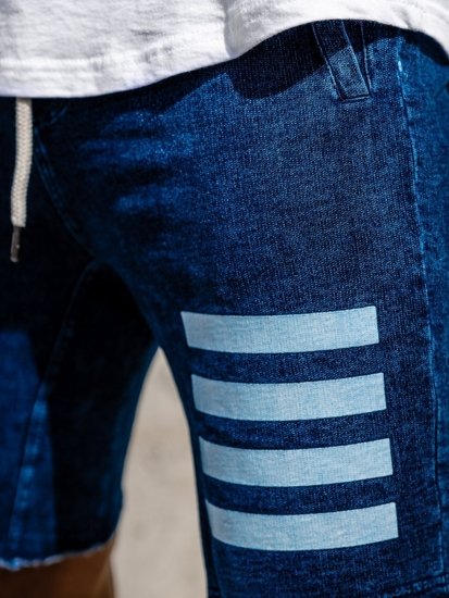 Чоловічі джинсові шорти темно-сині Bolf EX02