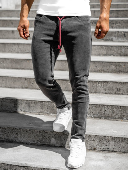 Чорні чоловічі джинси skinny fit Bolf KX565-1