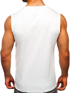 Біла футболка так топ з принтом Bolf 14810