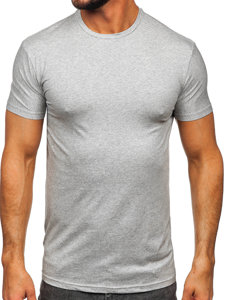 Сіра чоловіча футболка без принту Bolf MT3001 