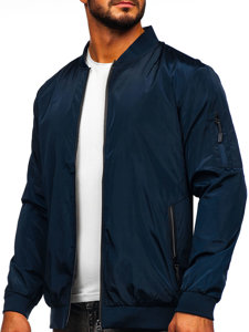 Темно-синя чоловіча демісезонна куртка Bolf W3908