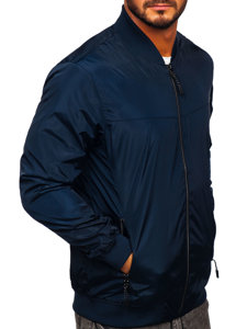 Темно-синя чоловіча демісезонна куртка Bolf W3909