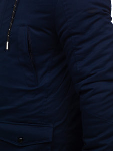 Темно-синя чоловіча зимова куртка парку Bolf M120