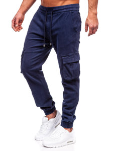 Темно-сині чоловічі джинси джогери-карго Bolf MP0105BS