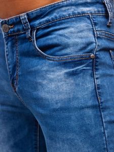 Темно-сині чоловічі джинси skinny fit Bolf KX507