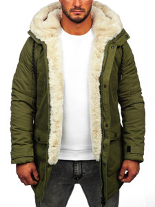 Хакі чоловіча зимова куртка парку Bolf M120