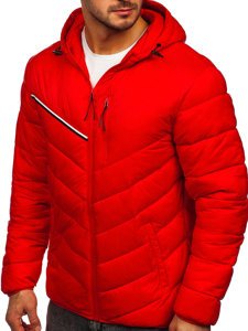 Червона демісезонна чоловіча куртка Bolf M13008
