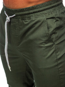 Чоловічі штани джоггери темно-зелені Bolf KA951